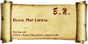 Buza Marianna névjegykártya
